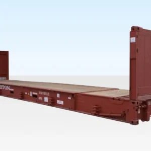 40ft X 8ft Used Shipping Container – Flat-rack