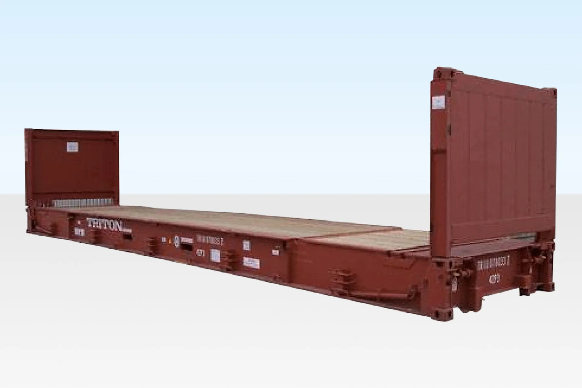 40ft X 8ft Used Shipping Container – Flat-rack