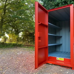 7ft x 5ft (2.2m x 1.6m) Secure Walk In Steel Chemstore/Hazardous Material Store