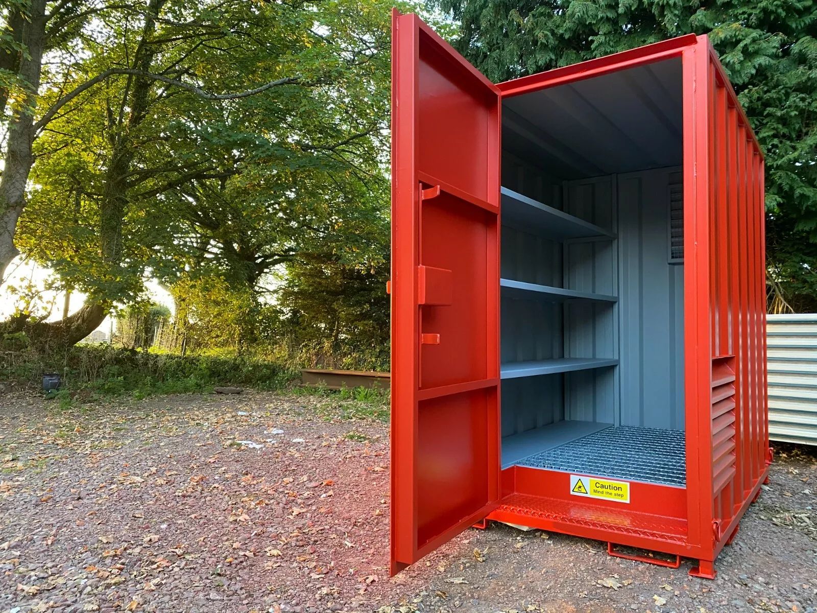7ft x 5ft (2.2m x 1.6m) Secure Walk In Steel Chemstore/Hazardous Material Store