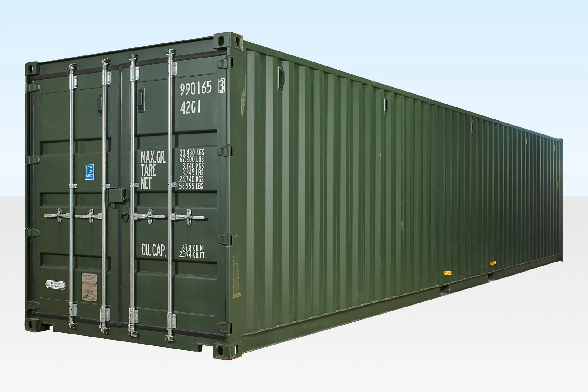 40ft Shipping Container Green (Ral 6007)