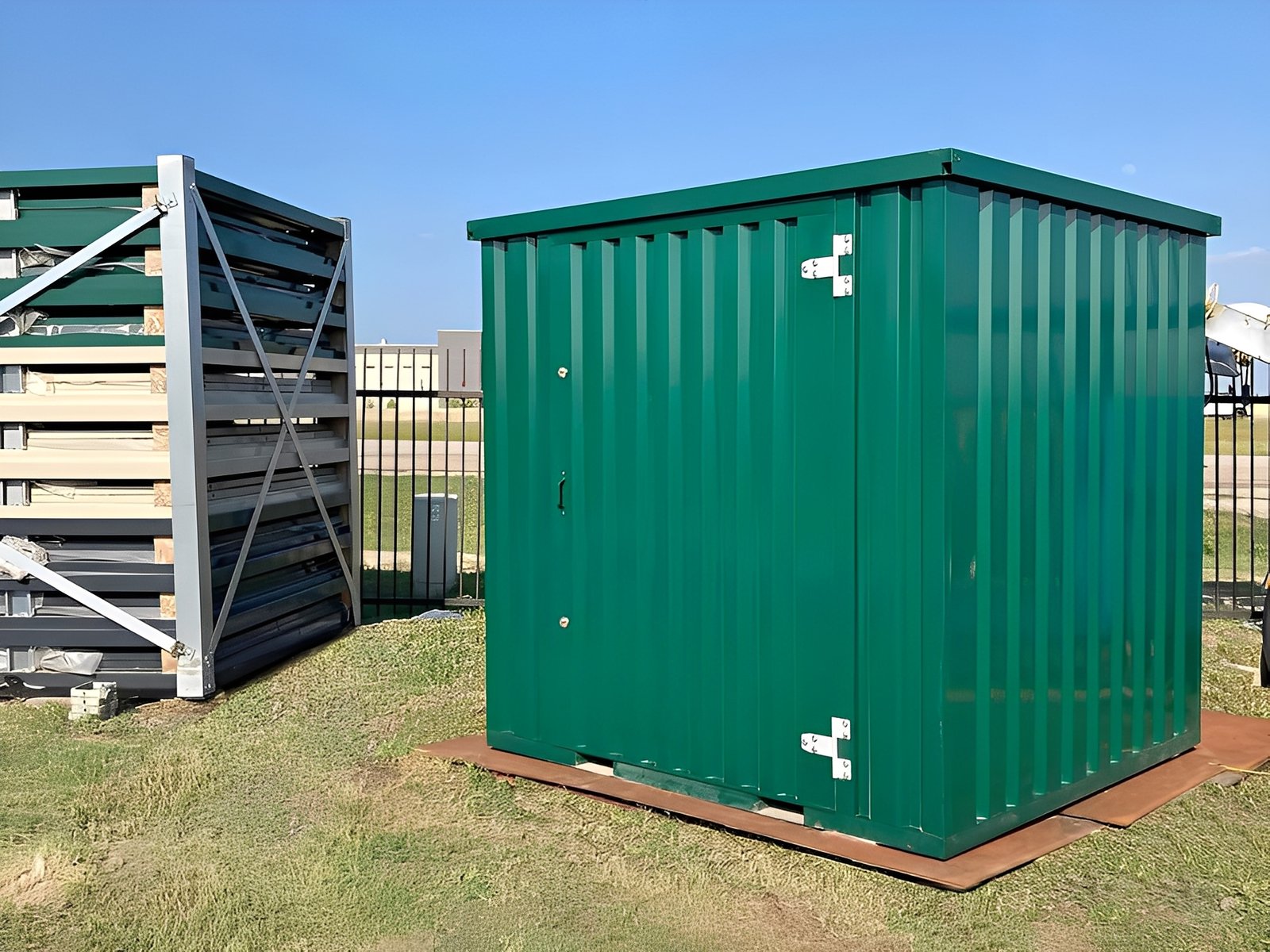 (Powder Coated) Flat Packed Metal Storage Container