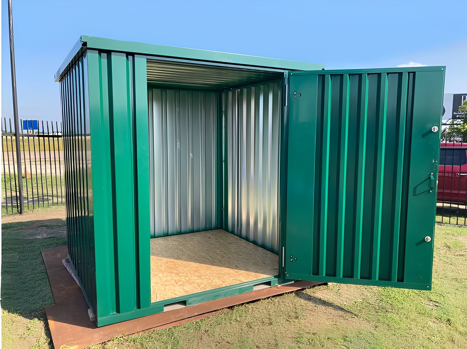 (Powder Coated) Flat Packed Metal Storage Container - Image 2